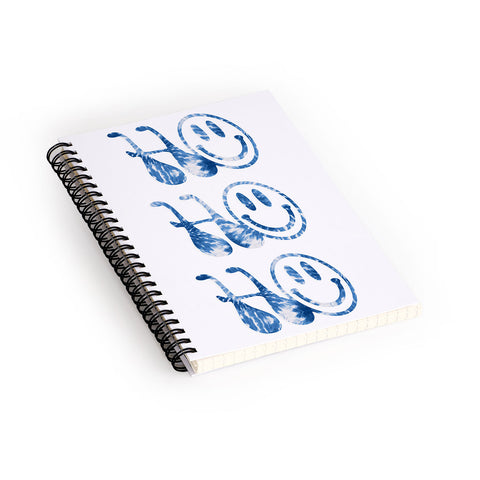 gnomeapple HOHOHO groovy typography blue Spiral Notebook