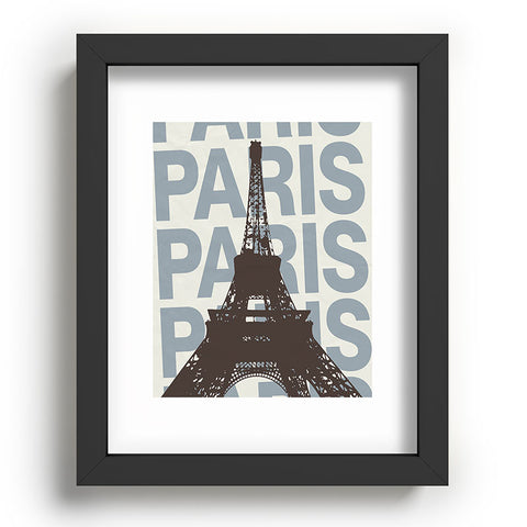 gnomeapple Paris France Poster Art Recessed Framing Rectangle