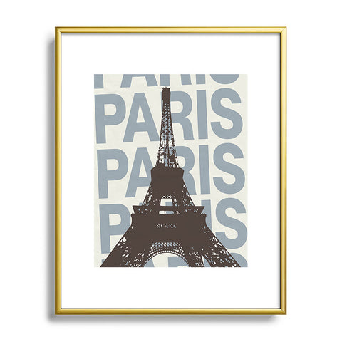 gnomeapple Paris France Poster Art Metal Framed Art Print