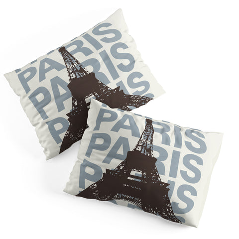 gnomeapple Paris France Poster Art Pillow Shams