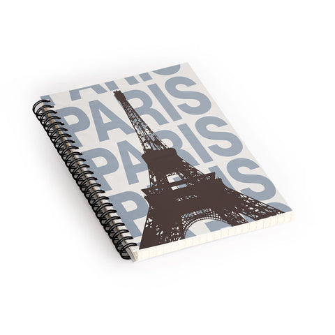 gnomeapple Paris France Poster Art Spiral Notebook