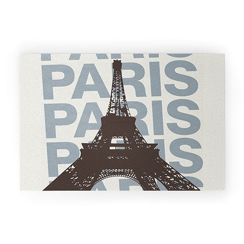 gnomeapple Paris France Poster Art Welcome Mat