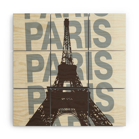 gnomeapple Paris France Poster Art Wood Wall Mural
