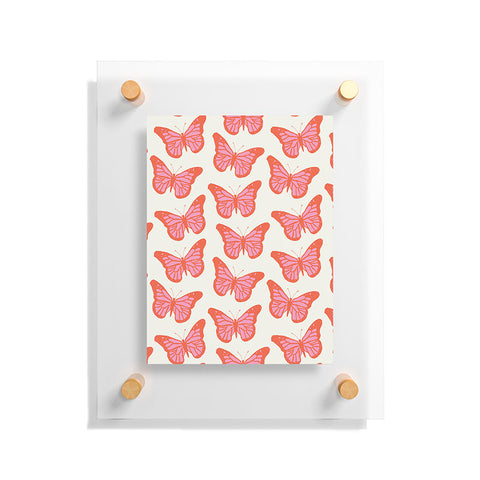 gnomeapple Pink and Orange Butterflies Floating Acrylic Print