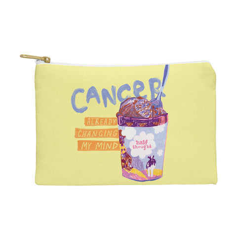 H Miller Ink Illustration Emo Cancer in Calming Yellow Pouch