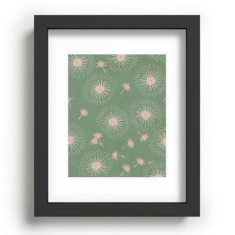 H Miller Ink Illustration Make A Wish Dandelion Pattern Recessed Framing Rectangle