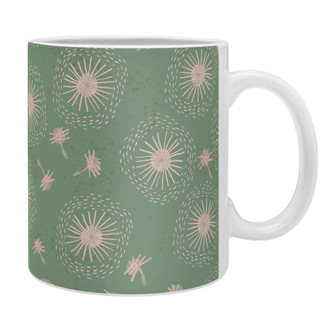 H Miller Ink Illustration Make A Wish Dandelion Pattern Coffee Mug