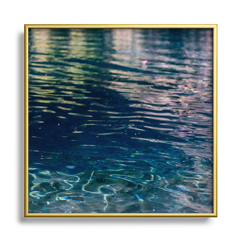 Hannah Kemp Blue Water Square Metal Framed Art Print