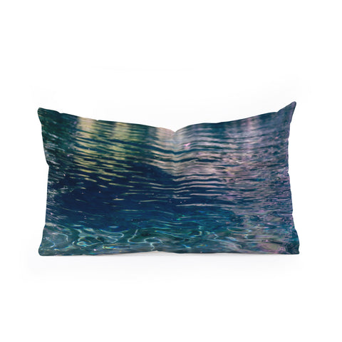 Hannah Kemp Blue Water Oblong Throw Pillow