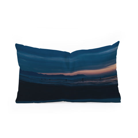 Hannah Kemp Coastal Blue Hour Oblong Throw Pillow
