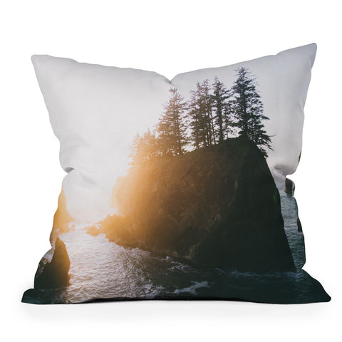 Hannah Kemp Coastal Sunset 1 Outdoor Throw Pillow