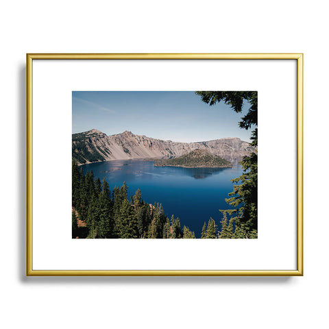 Hannah Kemp Crater Lake Metal Framed Art Print