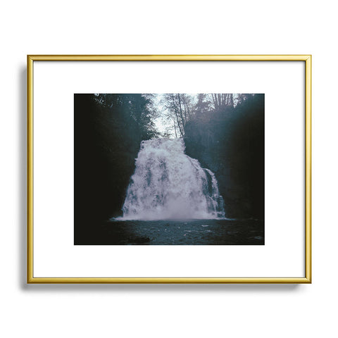 Hannah Kemp Dark Waterfall Metal Framed Art Print