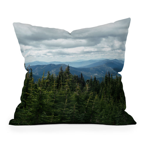 Hannah Kemp Forest Landscape Outdoor Throw Pillow
