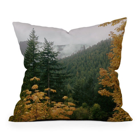 Hannah Kemp Forest Nature Landscape Throw Pillow