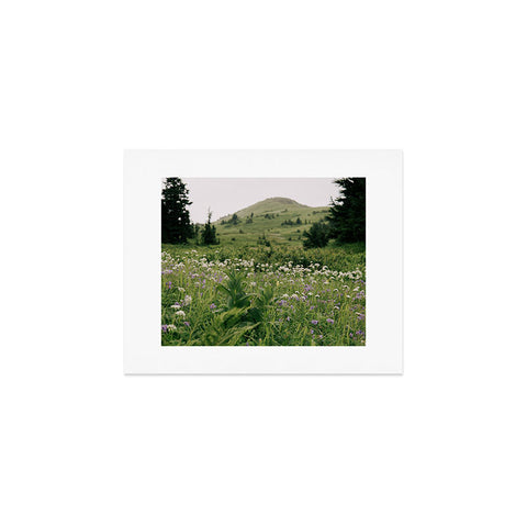 Hannah Kemp Green Wildflower Landscape Art Print