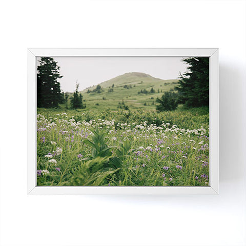Hannah Kemp Green Wildflower Landscape Framed Mini Art Print