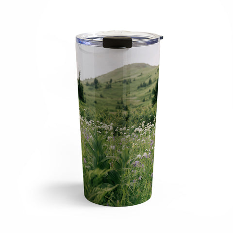 Hannah Kemp Green Wildflower Landscape Travel Mug