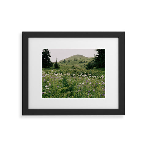 Hannah Kemp Green Wildflower Landscape Framed Art Print