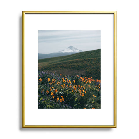 Hannah Kemp Mount Hood Blooms II Metal Framed Art Print