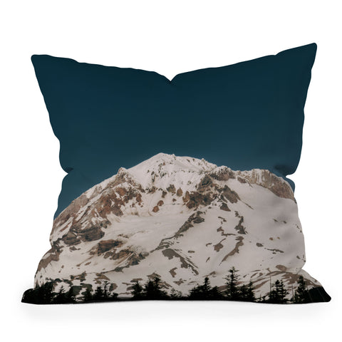Hannah Kemp Mount Hood Outdoor Throw Pillow