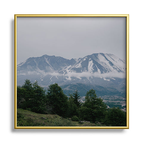 Hannah Kemp Mount Saint Helens Square Metal Framed Art Print