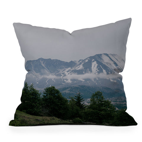 Hannah Kemp Mount Saint Helens Throw Pillow