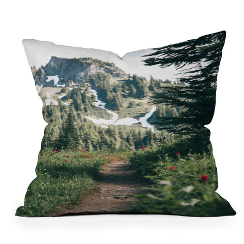 Hannah Kemp Mountain Trail Outdoor Throw Pillow