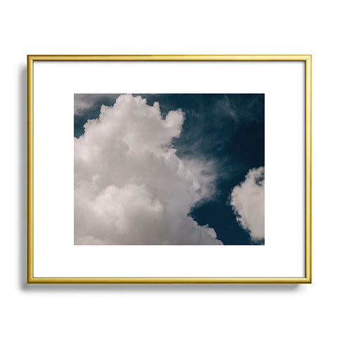 Hannah Kemp Puffy Clouds Metal Framed Art Print