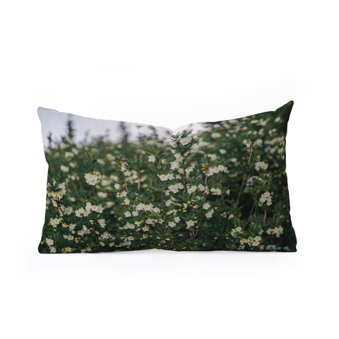 Hannah Kemp Rhododendron Albiflorum Oblong Throw Pillow