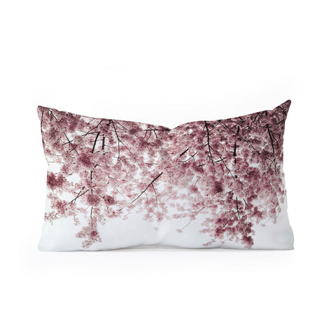 Hannah Kemp Spring Cherry Blossoms Oblong Throw Pillow