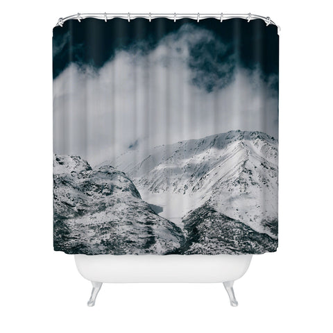 Hannah Kemp Winter Mountain Landscape Shower Curtain