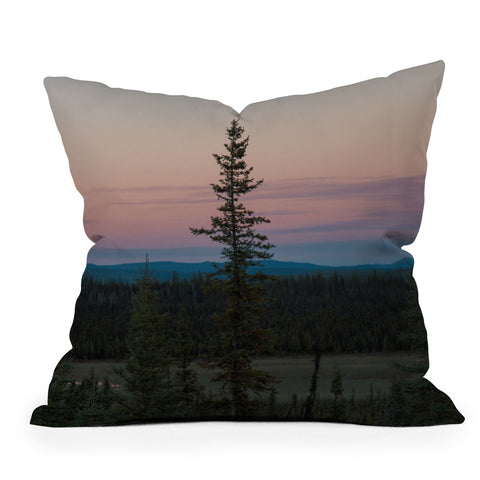 Hannah Kemp Yukon Evening Outdoor Throw Pillow