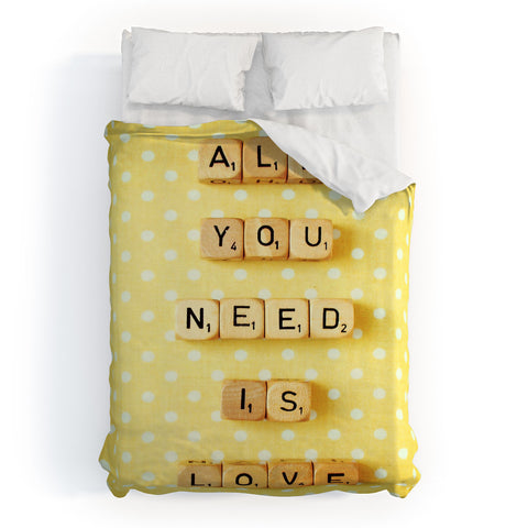 Happee Monkee All You Need Is Love 1 Duvet Cover