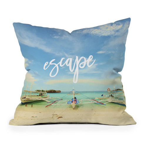 Happee Monkee Escape Beach Series Outdoor Throw Pillow