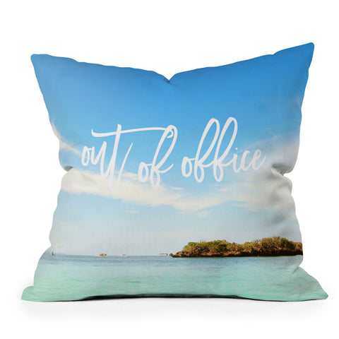 Happee Monkee Out Of Office Beach Series Outdoor Throw Pillow