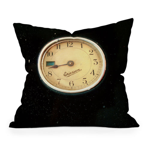 Happee Monkee Retro Clock Outdoor Throw Pillow