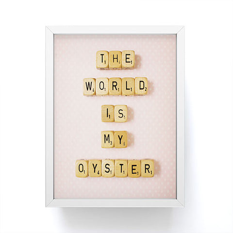 Happee Monkee The World Is My Oyster Framed Mini Art Print