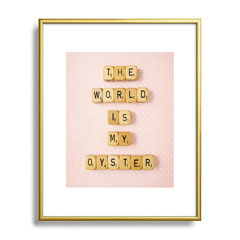 Happee Monkee The World Is My Oyster Metal Framed Art Print