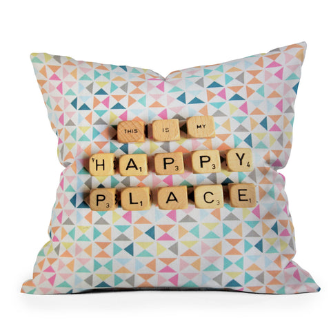 Happee Monkee This Is My Happy Place Outdoor Throw Pillow