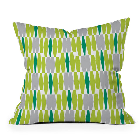 Heather Dutton Abacus Emerald Outdoor Throw Pillow