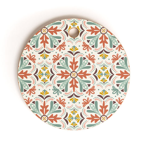 Heather Dutton Andalusia Ivory Sun Cutting Board Round