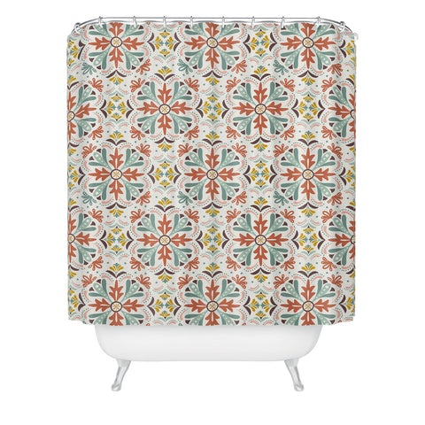 Heather Dutton Andalusia Ivory Sun Shower Curtain