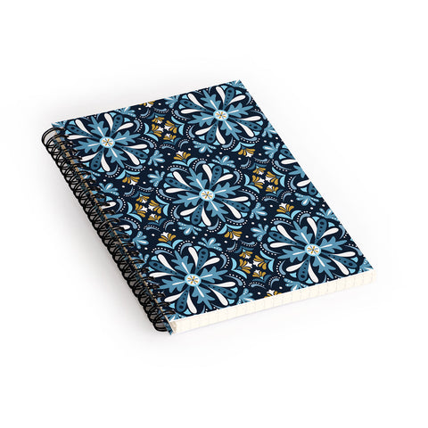 Heather Dutton Andalusia Midnight Blues Spiral Notebook