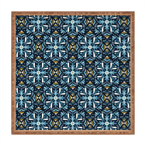 Heather Dutton Andalusia Midnight Blues Square Tray