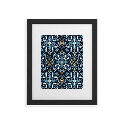 Heather Dutton Andalusia Midnight Blues Framed Art Print