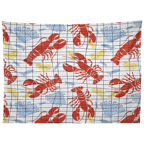 Heather Dutton Fresh Catch Summer Lobster Tapestry