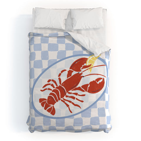 Heather Dutton Fresh Lobster I Duvet Cover