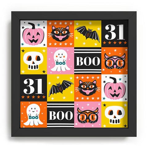 Heather Dutton Halloween Block Party Recessed Framing Square