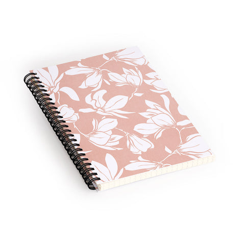 Heather Dutton Magnolia Garden Blush Pink Spiral Notebook